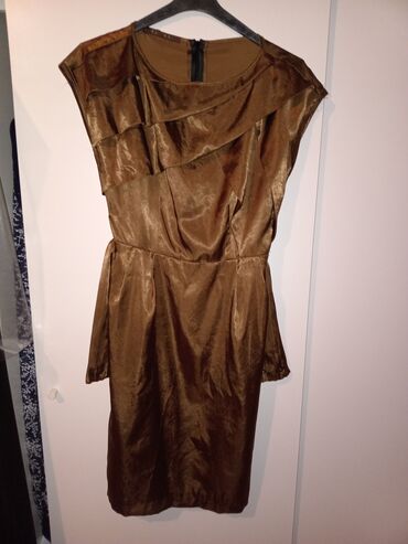 butik haljine: S (EU 36), color - Brown, Evening, Short sleeves