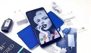 самсунг a7: Samsung Galaxy A7 2018, Б/у, 128 ГБ, цвет - Синий, 2 SIM