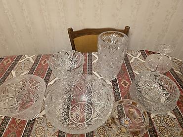 xrustal stekan: Klassik kəsmə naxışlı şüşə/kristal dəst Məhsul təsviri: - Müxtəlif — 3