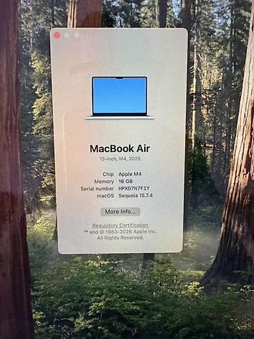 Ноутбуки Apple (MacBook): Ультрабук, M4 Apple, ОЗУ, RAM: 16 ГБ — 3