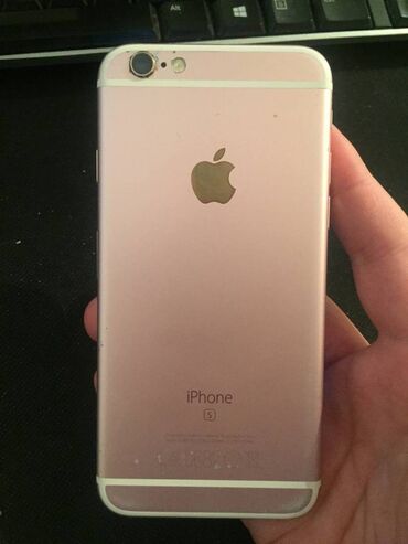 Apple iPhone: IPhone 6s, 16 GB, Rose Gold, Qırıq, Barmaq izi