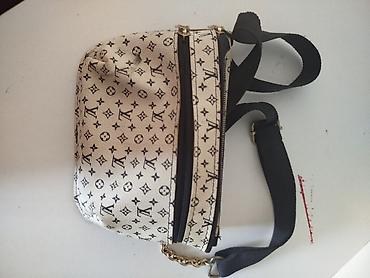 louis vitton: Aksessuar çanta – bel/çiyin üçün mini model - Rəng: krem-ağ fon — 1