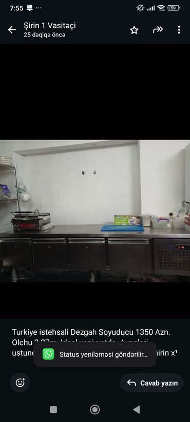 vitrin soyducusu: Turkiye istehsali Dezgah Soyuducu 1350 Azn. Olchu 2.37m. Ideal