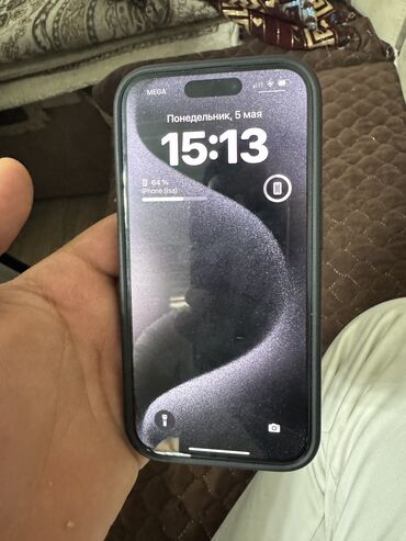 Apple iPhone: IPhone 15 Pro, Б/у, 256 ГБ, Black Titanium, Защитное стекло, Чехол, Кабель, 88 %