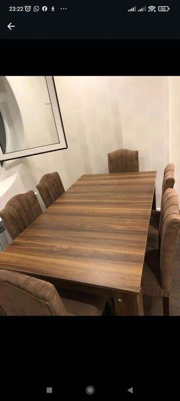 Masa və oturacaq dəstləri: Qonaq otağı üçün, Yeni, Açılmayan, Dördbucaq masa, 6 stul -da lalafo.az — 5 Masa və oturacaq dəstləri: Qonaq otağı üçün, Yeni, Açılmayan, Dördbucaq masa, 6 stul — 5