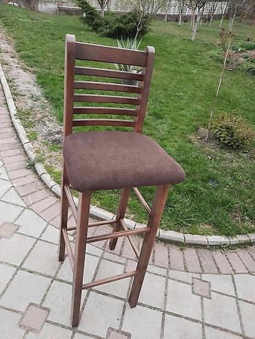 Stilske stolice: Barske stolice od punog drveta sa naslonom Stolice se prodaju po — 5