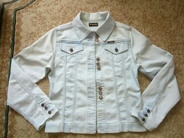 детская джинсовая куртка: Джинсовая куртка, Свободная модель, Осень-весна, Укороченная модель, M (EU 38), L (EU 40)