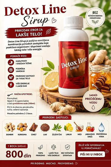 peskiri krpe i kucni tekstil: Detox Line sirup – prirodan izbor za lakše telo i više energije — 1
