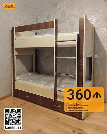 Ev və bağ: İki mərtəbəli çarpayı - Ölçülər: D 90 x H 180 x U 200 sm - Matras: 2 — 1