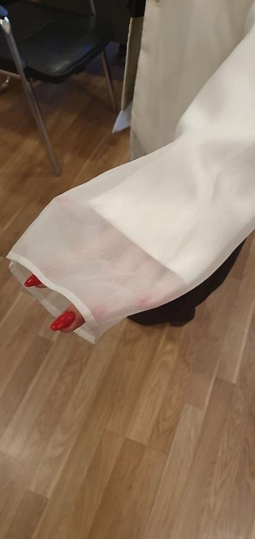 jacket: Ağ rəngdə qadın pencək Brend - Charuel - Zərif dizayn: Düz, yaxasız — 3