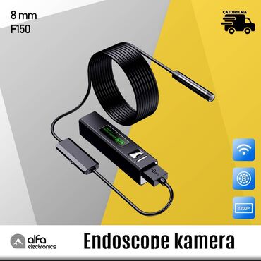 Sərt disklər (HDD): Endoskop kamera "F150" Wireless naqilsiz Yumuşaq kabele F150