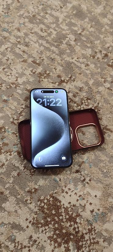 Мобильные телефоны и аксессуары: IPhone 15 Pro, Б/у, 256 ГБ, Black Titanium, Чехол, 83 % — 2