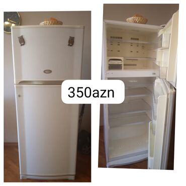 işləmiş soyducu: İki qapılı soyuducu (üst hissə dondurucu). Klassik ağ korpus, mexaniki