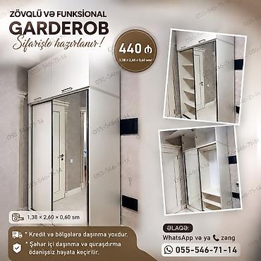 Zövqlü və funksional gardırob – sifarişlə hazırlanır. Ölçülər: 1,38 × lalafo.az -da Zövqlü və funksional gardırob – sifarişlə hazırlanır. Ölçülər: 1,38 ×