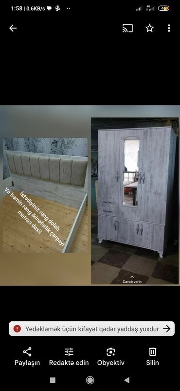 Dolablar: Yeni, Açılan, 3 qapılı Düz dolab, Qarderob, paltar dolabı, Azərbaycan — 4