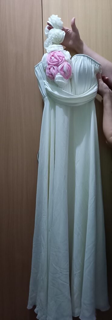44 размер платье в Кыргызстан | Платья: ПЛАТЬЕ ВЕЧЕРНЕЕ ШИКАРНЫЙ БЕЖЕВЫЙ корейский шифон смотрится очень