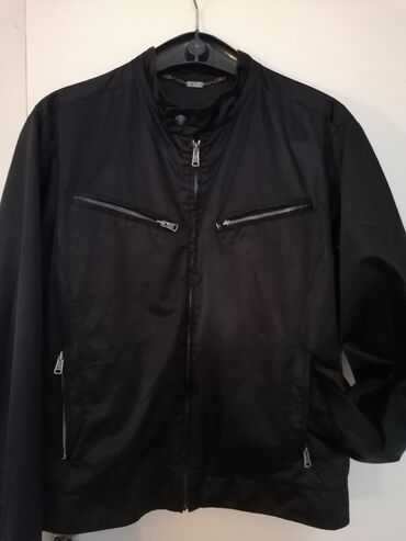 crna jakna s: Jakna muška od satena, vel:L, bez oštećenja kao nova, unutrašnji džep