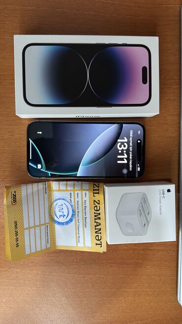 iphone 14 satışı: IPhone 14 Pro, 128 ГБ, Deep Purple, Face ID, С документами, Гарантия