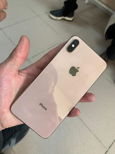 Apple iPhone: IPhone Xs Max, Б/у, 256 ГБ, Золотой, Зарядное устройство, Защитное стекло, Чехол, 100 %