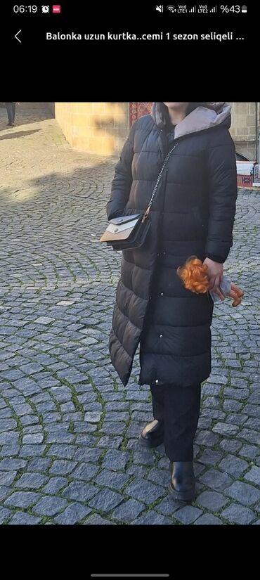 женские ветровки с капюшоном: Balonka uzun kurtka. cemi 1 sezon seliqeli geyinilib. ter temiz. cox