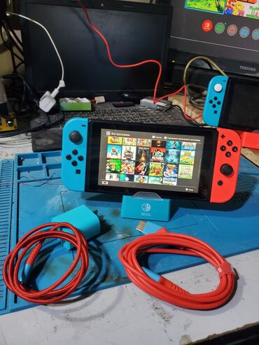пассивное сетевое оборудование ethernet (rj45): Nintendo switch чипованная (прошитая) 32+256гб записано 30 + игр при