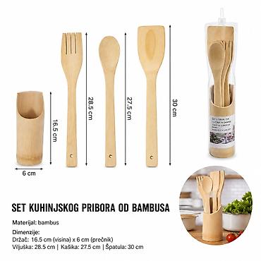 KMT Set od 4 komada bambusove cevi 2407010 Praktičan set bambusovog