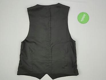 polyester tank: Męska kamizelka garniturowa w kolorze grafitowym/czarnym z delikatnym — 3