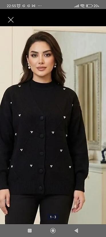 Qadın kardiqanı – qara rəng Geyinilmemiş,tezedir - Model: düyməli lalafo.az -da Qadın kardiqanı – qara rəng Geyinilmemiş,tezedir - Model: düyməli