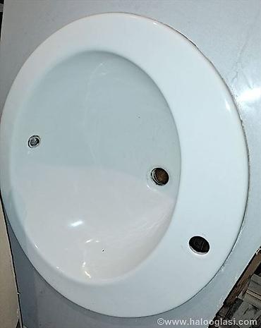 parksajd alati: Prodajem ugradni, ovalni umivaonik 62 cm x 52 cm sa kupatilskom pločom — 5