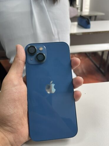 каракол айфон 11: IPhone 13, Колдонулган, 128 ГБ, Көк, Коргоочу айнек, Каптама, Куту, 90 %