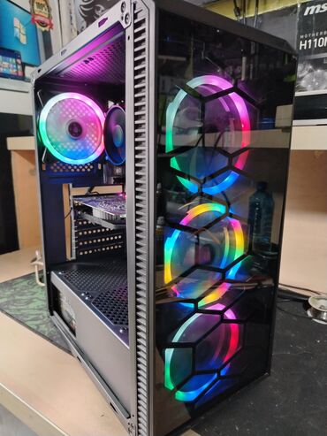 kompüter ramı: Sistem bloku Game Case RGB 4 ədəd Plata H61 Cpu i7-3770 K Ram 16GB Ssd