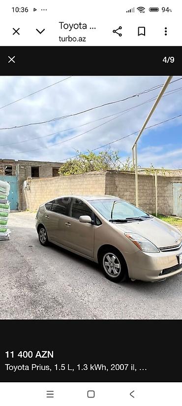 ford fusion qiyməti: Toyota Prius: 1.5 l | 2007 il Hetçbek — 3