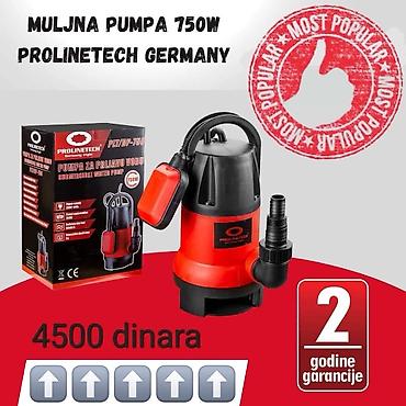 gradomer cena: Muljna potapajuća pumpa PROLINETECH Germany – 750W - Namenjena za — 1