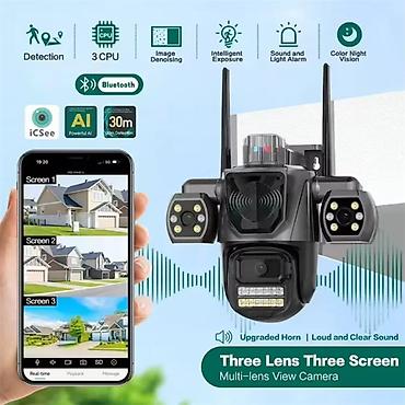 Üç Linzalı Ağıllı Təhlükəsizlik Kamerası – Multi‑Lens View Camera - lalafo.az -da Üç Linzalı Ağıllı Təhlükəsizlik Kamerası – Multi‑Lens View Camera -