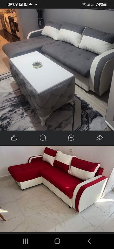 Ugaone garniture: Garniture čest 270× 180 zicano jezgro razvlace se za spavanje — 28