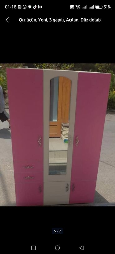 Dolablar: Açılan, 3 qapılı Düz dolab, Qarderob, paltar dolabı -da lalafo.az — 23 Dolablar: Açılan, 3 qapılı Düz dolab, Qarderob, paltar dolabı — 23