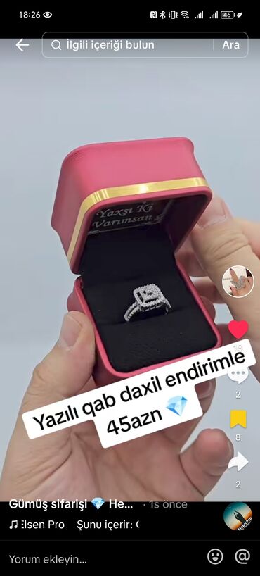 pandora qızıl üzük: Yeni catdiirlma daxil 45azn🙃