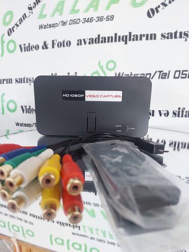 Digər foto və video aksesuarları: HD recorder Fləşə və SD karta yazır. HDMİ və Tülpan girişi var