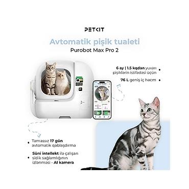 aypet pro m2: 🐱 Petkit Purobot MAX Pro 2 (P9904 Pro2) – Ağıllı Özünü Təmizləyən — 1