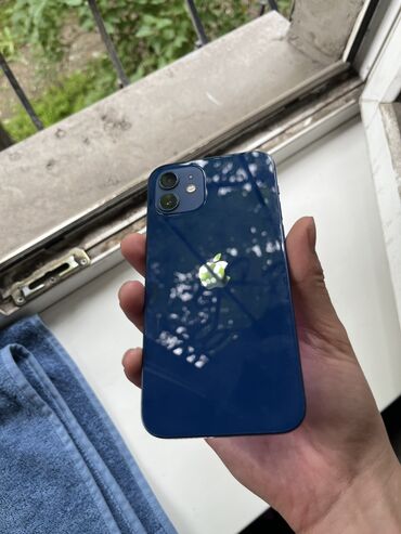 чехол айфон 12: IPhone 12, Б/у, 64 ГБ, Синий, Защитное стекло, Чехол, 88 %