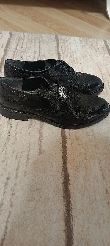 Ayaqqabılar: Qara dəri klassik broq ayaqqabılar - Model: bağlamalı oxford/broq — 1
