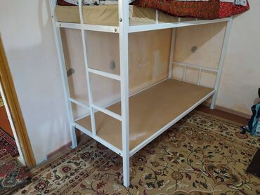 матрасы из кореи: Двухъярусная кровать железная почти новая отличного качества белая