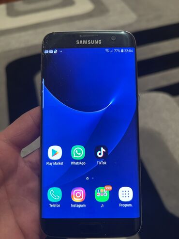 samsung telefon temiri: Samsung Galaxy S7 Edge Duos, 64 GB, rəng - Qara, İki sim kartlı