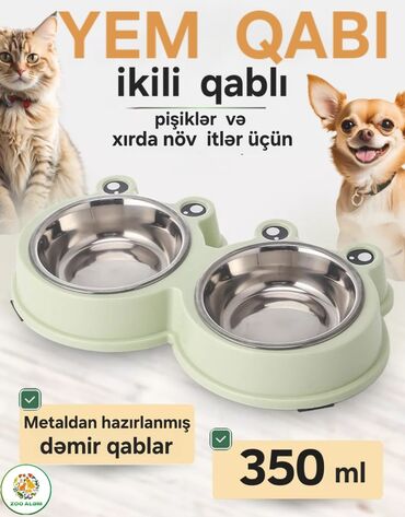 it ucun sinelik: Yem qabı ikigözlü (pişik və it üçün) Pişik və itləriniz üçün adi yox