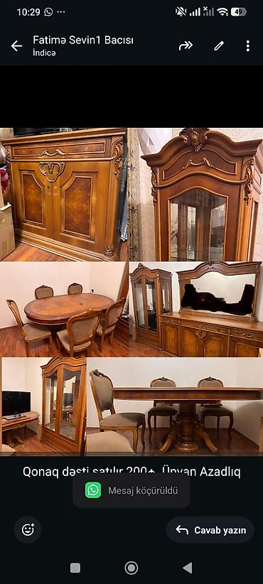 Qonaq dəsti satılır 200₼. Ünvan Azadlıq m/s. 4565. Fatimə99