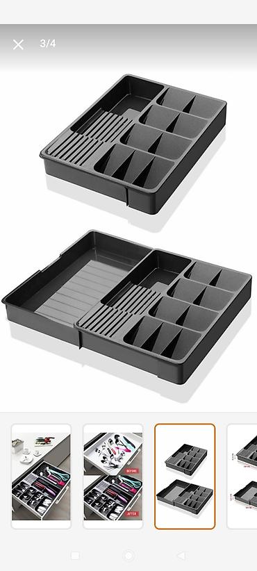 bıcaqlar: Mətbəx çekməsi üçün genişlənən qaşıq-bıçaq təşkilatçısı - Material — 2