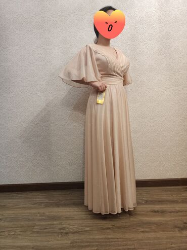 платье по фигуре: Вечернее платье, Длинная модель, С рукавами, L (EU 40)