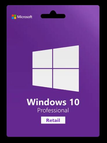 Biznes üçün program təminatı: Microsoft Windows 10 Professional Retail key . Bu, Windows 10-un