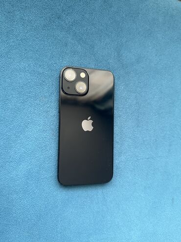 коробка: IPhone 13 mini, Б/у, 128 ГБ, Синий, Зарядное устройство, Защитное стекло, Кабель, 85 %