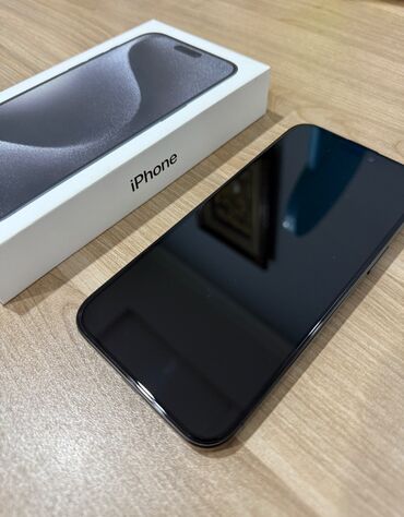 Apple iPhone: IPhone 15 Pro Max, 256 GB, Black Titanium, Face ID, Sənədlərlə